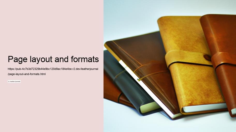 Page layout and formats